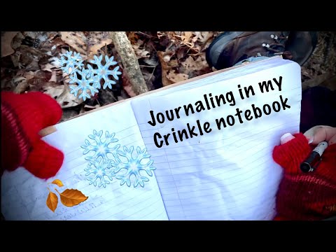 ASMR Journaling/Writing on crinkly paper (no talking) Beside a running stream.