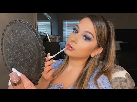 ASMR relaxing get ready with me 🎨 full face of makeup ✨tapping & whispering✨