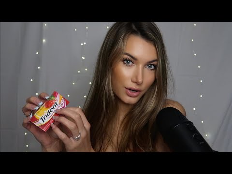 ASMR 100% sensitivity whispers, tapping, gum chewing