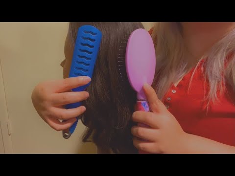 ASMR| Hair & Scalp scratching- lots of brushing & whispering| Brushing sounds for relaxation 😴💤