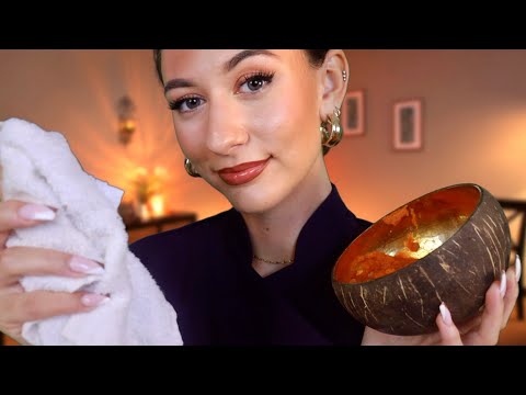 ASMR Relaxing Spa Facial Roleplay for Sleep ✨ ~ cosy skincare, face massage & layered sounds