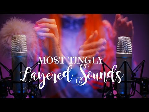 ASMR - MOST TINGLY LAYERED SOUNDS ✨ finger fluttering, hair sound, fluffy mic cover + more