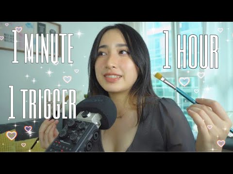 ASMR 1 minute, 1 trigger, 1 hour for Sleep 💝