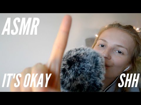 ASMR "it's okay" "shh" w light mouth sounds + hand movements 👄💤