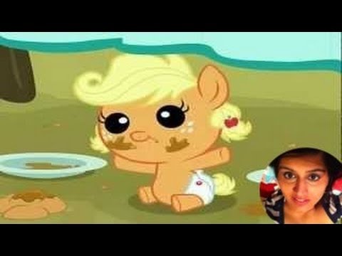 Reaction to Baby Applejack Aww i love my little pony