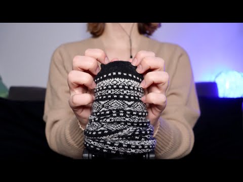 ASMR - Wool Socks On The Microphone (Fabric Sounds, Scratching & Rubbing) [No Talking]