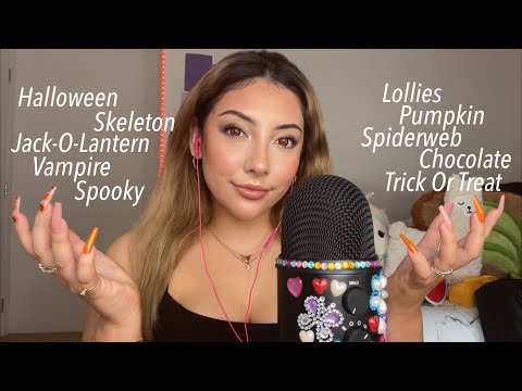 ASMR Repeating Spooky Trigger Words ❤️ ~HAPPY HALLOWEEN~ 🎃👻🕸🧛‍♀️ | Whispered