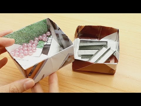 HOW TO MAKE A PAPER BOX (ORIGAMI) EP3 - DIY A PAPER BOX