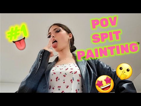 POV ASMR Spit Painting YOU (Mouth Sounds, Leather Jacket, Person Attention)