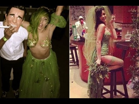 Lady Gaga & Rihanna dress as Marijuana - Commentary