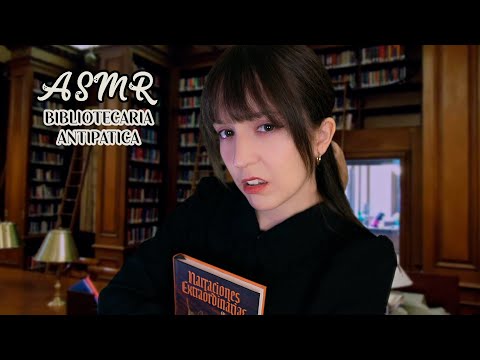 ⭐ASMR Bibliotecaria Antipática 📚[Sub] Roleplay en Español, Leyendo en un Día de Lluvia