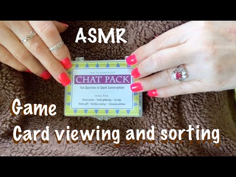 ASMR Chat pack game (No talking) Card stock sounds. If you can read it answer it! 😂