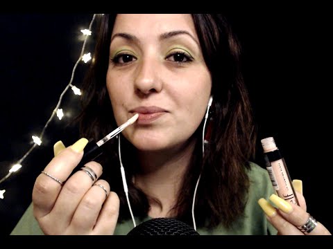 💄ASMR Türkçe/LIP GLOSS Deneme-APPLICATION/Ağız Sesleri/Anlaşılmayan Fısıltı/Mouth Sounds