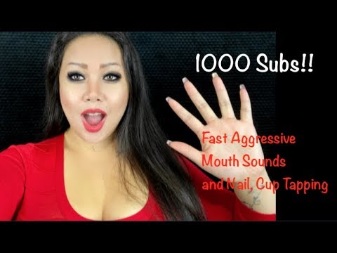 ASMR Fast and Aggressive Mouth Sounds and Nail Tapping - 1000 Subs Special! #withme #StayHome