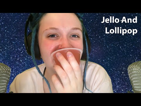 Jello (Jelly) 🍮 And Twisty Rainbow Lollipop For Dessert 🍭 ASMR Shlurps 😆