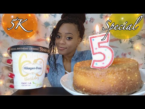 🥮 ASMR 🥮 5K Special Celebration w/ Cake & Ice Cream Ft Surprise Special Guests 🤭🤩❤️🥮🍦🍨😋5️⃣K