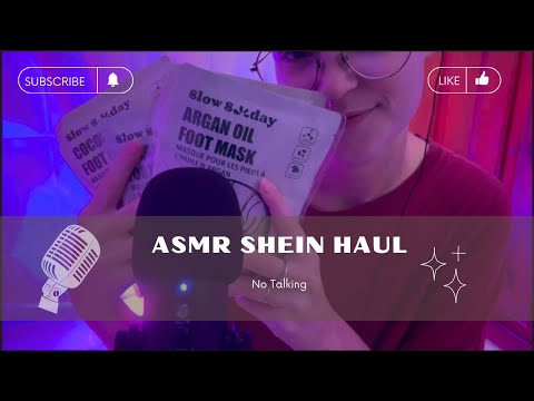 ASMR  🎙️ SHEIN Haul | Foot Mask | Socks | Nails - NO TALKING
