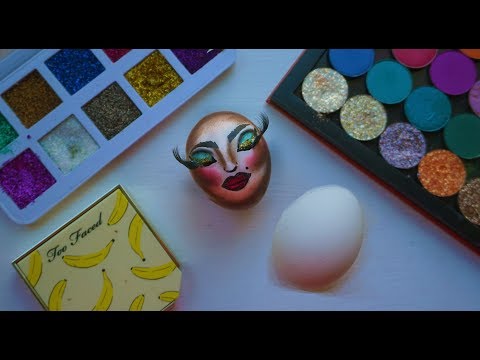 ASMR Gently Applying Makeup on an Egg 🍳 Softly Spoken