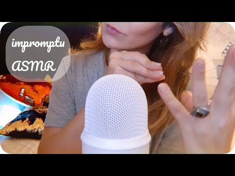 Spontaneous ASMR Mouth / Hand sounds / Whispers, Tapping, Setting and Breaking the pattern 🤗