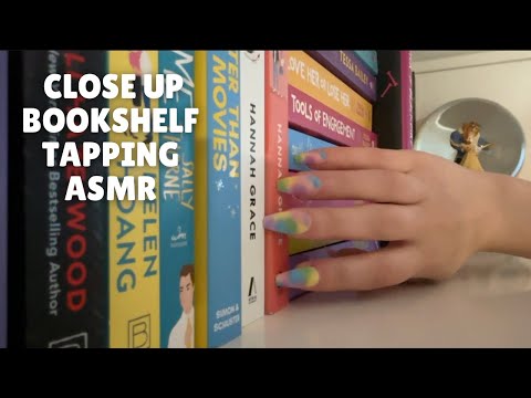 📚 Close up tapping on my bookshelves with some camera tapping 😴 ASMR
