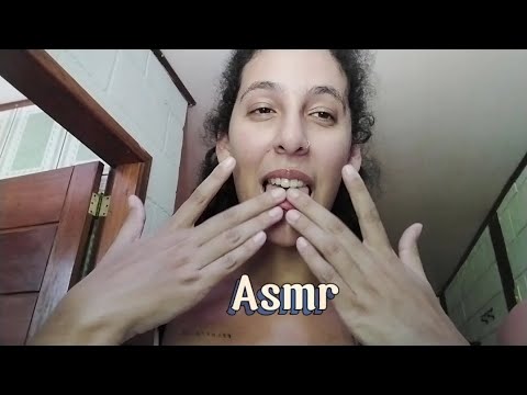 Asmr- Spit Painting ( Mouth Sounds + Hand Movements )