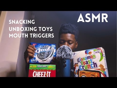 ASMR Unboxing Toys & Trying Snacks For Unforgettable Mouth Sounds
