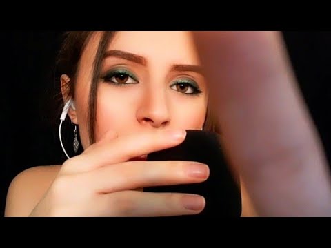 ASMR Intense Mic Brushing & Scratching | Word Repetition (shh,relax) + Face Touching