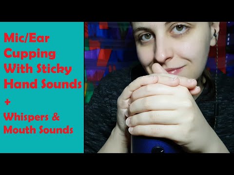 ASMR Blue Yeti Mic Cupping/Squeezing With Sticky Sounds On The Mic + Whispering & Mouth Sounds