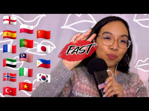 ASMR SHUT UP AND KISS ME IN DIFFERENT LANGUAGES (FAST Whispers, Mouth Sounds & Hand Movements) ⚠️💋