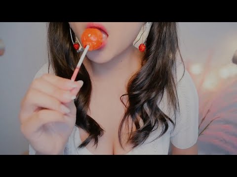 ASMR Lollipop candy Eating ❤️