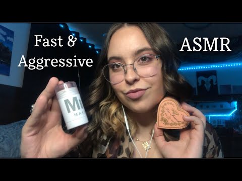 Fast & Aggressive Tapping & Scratching Makeup Products ASMR