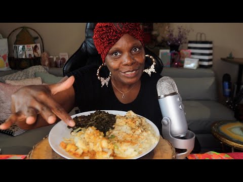 Garlic Instant Mash Potatoes Stir Fry Fish And Onions ASMR EATING SOUNDS