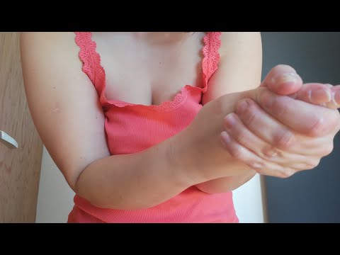 Applying LOTION on hands - fast and slow wet hand movements asmr