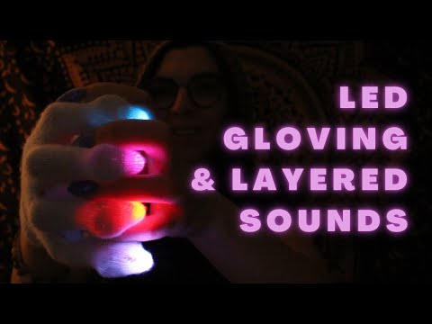 Hypnotic LED Gloving Hand Movements with Tingly Layered Sounds ASMR 🫠😍