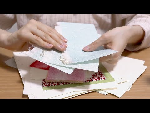 [小声-ASMR] 和紙を触る音 / Paper Sounds, Whispering