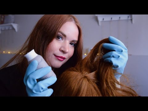[ASMR] 💆‍♂️ Rambly Hairplay | Rubber Gloves | Products | Soft Singing