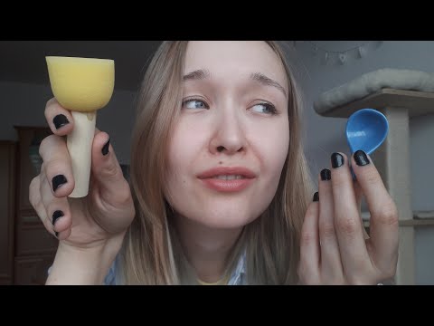 ASMR Doing Your Make Up with Wrong Props 🥴💄 ~ Roleplay