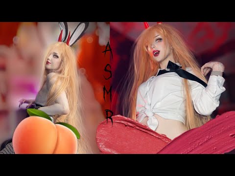 ♡ ASMR Stockings & Cloth Scratching / Chainsaw Man Power Cosplay