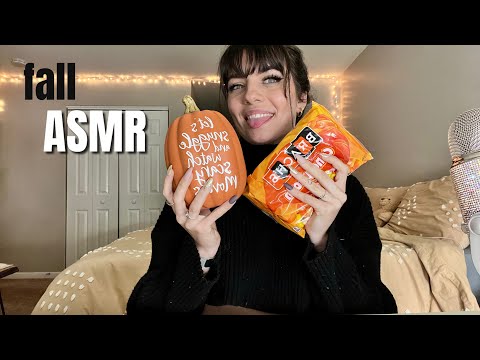 ASMR | cozy fall triggers | tapping, scratching, candy sounds | ASMRbyJ