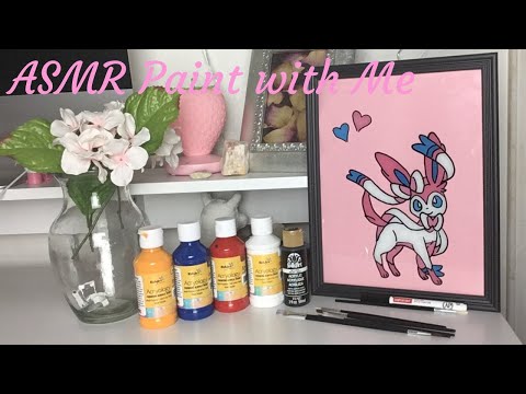 [ASMR] Paint with Me! (Visual Triggers & Rain Sounds)