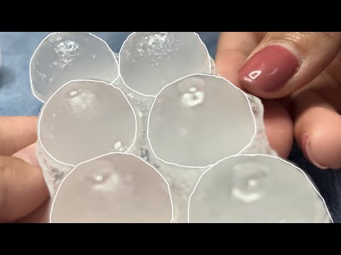 ASMR Running Nails Against Textured Ice, Tapping on Plastic Ice Mold