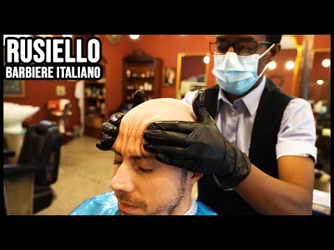 💈 Classic Old Time Wet Shave with Hot Towel | HEAD MASSAGE | ASMR no talking