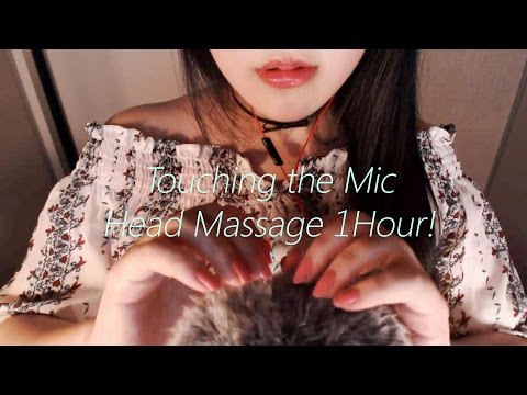 No Talking ASMR Do you wanna feel like a cat? :3 Touching the Mic & Head Massage 1 Hour!