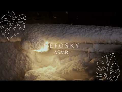 Background ASMR ~ Ambient Snow Falling ⚬ Wind & City Sounds ⚬ For Studying, Sleeping & Relaxation ⚬