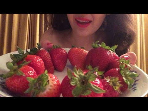 ASMR Eating Pudding, Strawberries, Cherries, Rasberries and Whipped Cream!