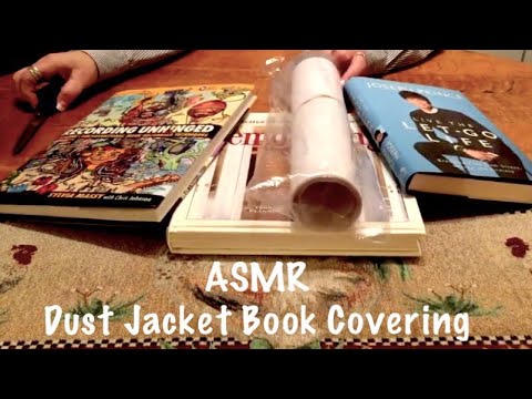 ASMR Dust Jackets for hard cover books (No talking) plastic crinkles