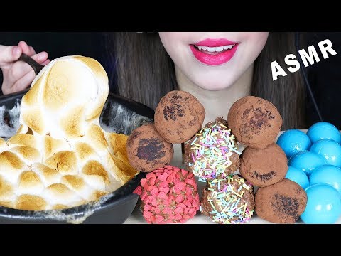 ASMR CAKE POPS, CHOCOLATE PUDDING S’MORES DIP & EARTH GUMMY JELLY (EATING SOUNDS) No Talking 먹방
