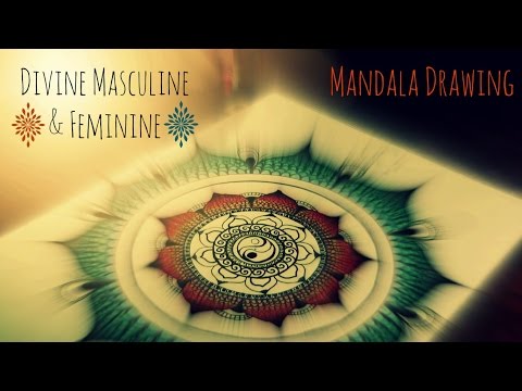 💙 Mandala Drawing ASMR Whisper & Pencil Sounds : Divine Feminine & Masculine 💙