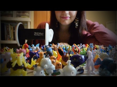 ASMR Pokemon Figurine Fiesta LOTS OF TONGUE CLICKING! Close Breathy Whispers Tapping Camera Handling