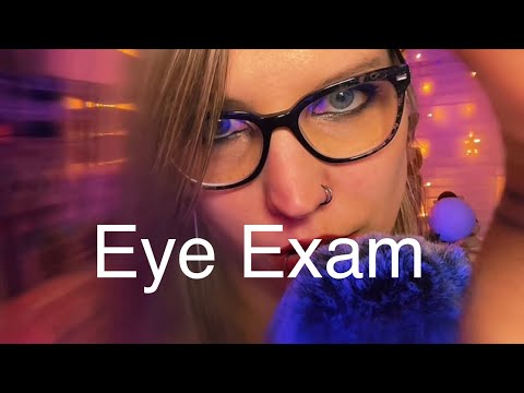 Eye Exam ASMR. Let me know what color are your eyes?? #asmr #eyeexams #asmrsounds #triggers